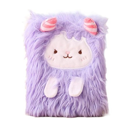 Tecknad Dagbok med Pälsmonster-Omslag Personlig Härlig 112-sidig Journal Bra Födelsedagspresent för Kvinnor Flickor