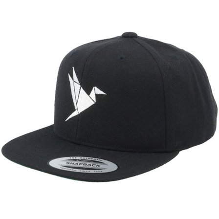 Kiddo Cap - Svart snapback Keps - Kids Origami Paper Bird Black Snapback @ Hatstore
