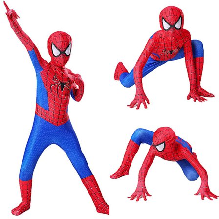 Marvel Spider-Man Cosplay Klær Superhelt Barn Jumpsuit Rød 3-4 År