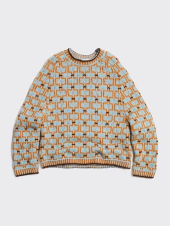 Holzweiler Norwegian Wool Crew - Blue mix - Men's - L