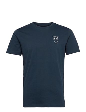 Alder Owl Chest Tee - Gots/Vegan Navy Knowledge Cotton Apparel