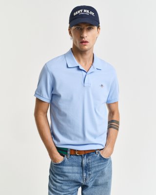 GANT - Klassisk piquéskjorte i slim fit til herre capri blue