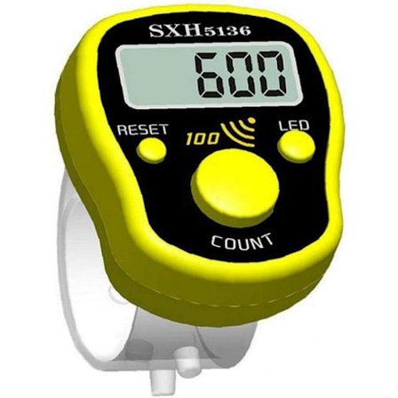 Finger Räknare Manuell LED Elektronisk Finger Mekanisk Klickare Varvräknare