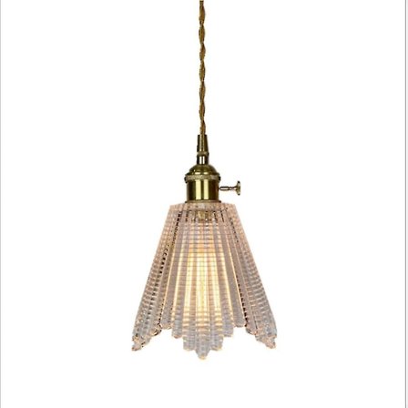 Retro Messing Glas Lysekrone Japansk Stil Sengelampe