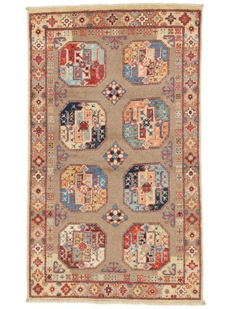 Tapis Kazak Fine 89X150 Marron/Orange (Laine, Afghanistan)