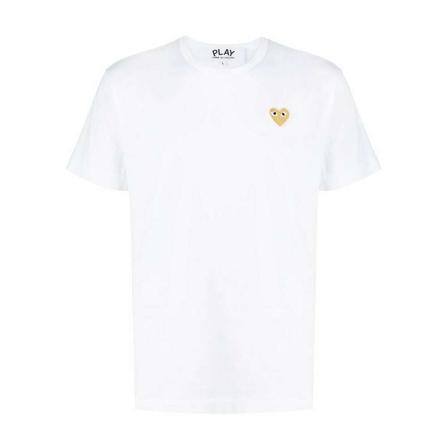 Comme des Garçons Play, T-Shirts Biały, Mężczyzna, Rozmiar: L