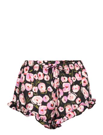 Short Satin Ruffle Flower Shorts Multi/mønstret Hunkemöller