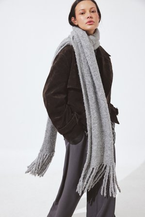 NA-KD Écharpe tricotée - Écharpes & Foulards - Gris - One Size