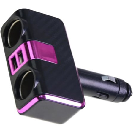 Bilstøpsel med Sigaretttenner 1 til 2 Billader med 2xUSB-port 100W Rask Lading Billader for 12-24V Kjøretøy