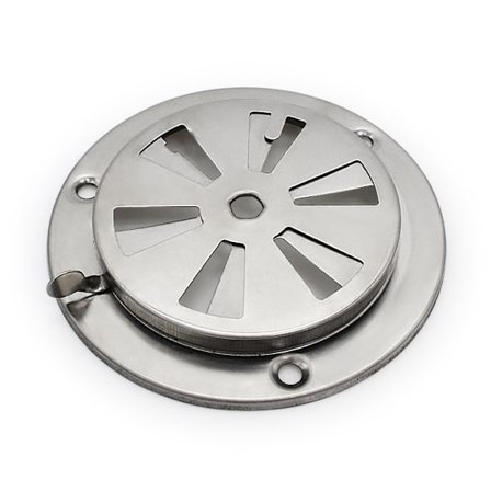 Rund Ventilationsrist, Rustfrit Stål Luftventil Rosette, Rund Luftventilrist Ventilationshul, Justerbar Luftventilrist Luftventil, Rund Ventil
