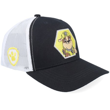 PAW Patrol - Svart trucker Caps - Kids Rubble Hexagon Black/White A-Frame Trucker @ Hatstore