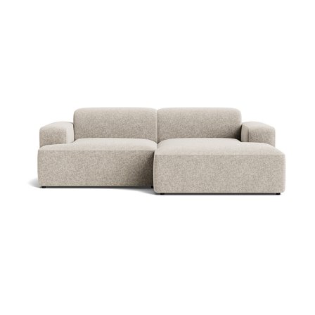 Madrid chaiselong sofa, højrevendt, flydersofa - Genesis Grå/Beige - 240x101x73cm - Bred chaiselong & dybt sæde - Sofa, chaiselong