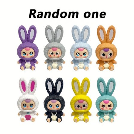 En tilfeldig søt Chibi-kaninfigur til skrivebordssamlingen - Flott som gave!