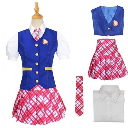 Barbie Filmen Ever After High Delancy Kjole | Prinsesseakademiet Skoleuniform Kostyme "Firedelt sett - Firedelt sett M Firedelt sett