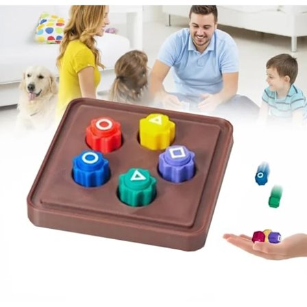 Koreansk Traditionel Gonggi Spil – Sten Kaste Spil Sæt - Gonggi Sten Kaste Spil Inspireret af Squid Game 2 (5 stk. + Base)