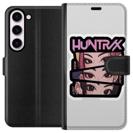 Yhteensopiva Lompakkokotelo Samsung Galaxy S23 K-pop-inspiroitunut futuristinen tyttöryhmä neonvaloissa ja kosminen sci-fi-kohtaus