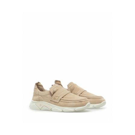 Moma, Shoes Loafers Slip On 3Fs 102 Tony Visone Suede Beige, Dames, Maat:38 EU