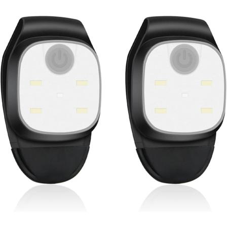 LED-huvudlampa bröstlampa 2 stycken löpljus med 4 belysningslägen
