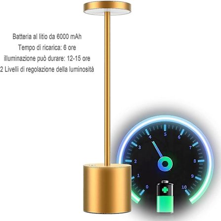 2022 New Cordless Table Lamp, 6000mah Rechargeable Battery, 2 Brightness Levels