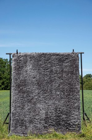 Venture Home - Polyesterteppe Grace - Grå - Lugg- & ryetepper - 300X400 - Fra Homeroom