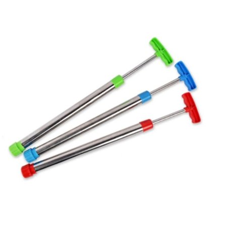 1 stk Udendørs Sjov Sommer Trække Vand Kanon Rustfrit Stål Svømme Sprayer Legetøj Til Børn