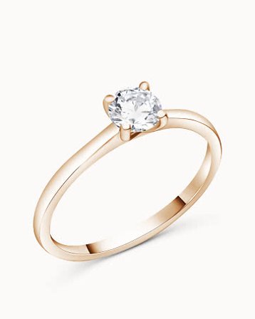 Solitaire ring Belle 18K Rose Gold Lab-Grown Diamond 0.30 Carat - Engagement Rings & Wedding Rings from Vanbruun