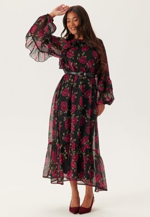 Emelie Olson X Bubbleroom-Frill Maxi Dress-XL