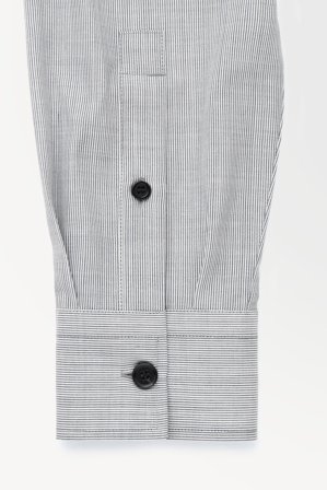 COS Men's Camicia Sartoriale In Lana in Nero