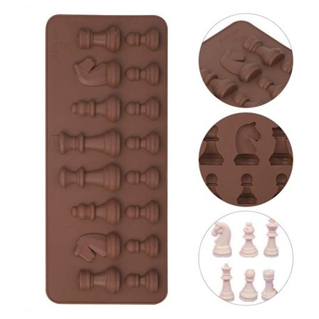 Schackpjäs form, schackform chokladgodisfondantform, form