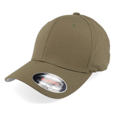 Flexfit - Green flexfit Czapka Z Daszkiem - Wooly Combed Olive Flexfit @ Hatstore