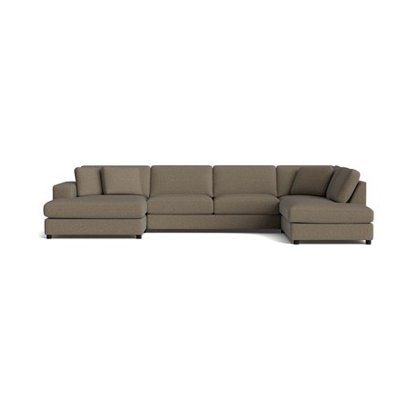 Oasis U-sofa, venstrevendt - Aurora Brun - 360x213x79 - Sofa, u-sofa