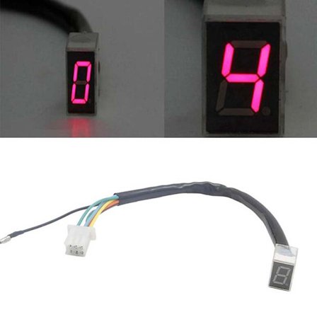 2 stk LED Universal Digital Gear Indicator Motorsykkel Display Sh