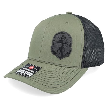 Iconic - Groen trucker Cap - Set Sail Anchor 112 Split Loden/Black Trucker @ Hatstore