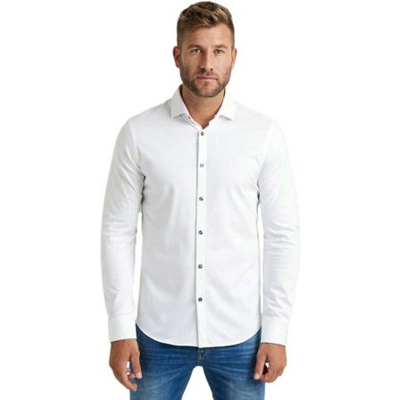 PME Legend, Long sleeve shirt ctn single jerse bright white Beige, Heren, Maat:XL