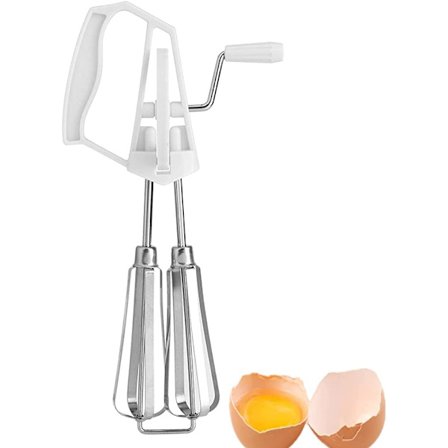 Vit klassisk handvev stil visp mixer Kitch i rostfritt stål