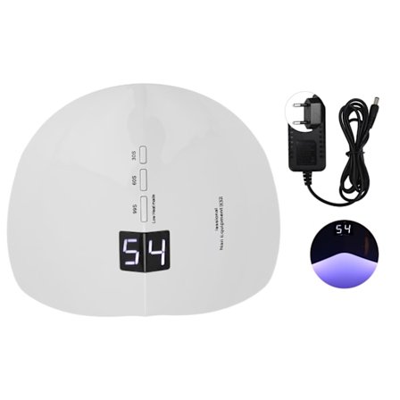 UV LED-nagellampa 54W Professionell nageltork Gel Polish Härdande ljus med 3 timerinställning 100‐240VEU-kontakt