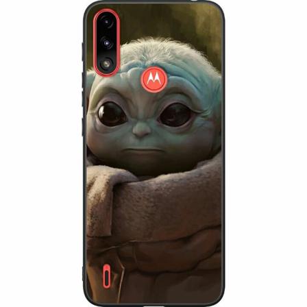 Motorola Moto E7i Power Svart Skal Baby Yoda