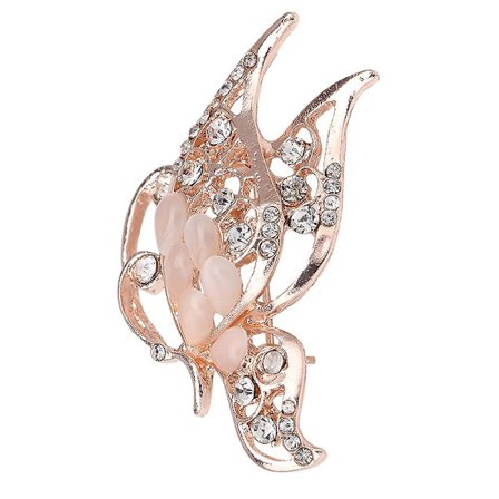 1st Chic Lovely Alloy Brosch Pin Crystal Strass Butterfly Brosch Opal Butterfly Brosch För Scarf Kläder