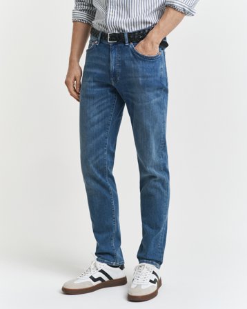 GANT Herren Extra Slim Fit Active Recover Jeans (32/32) Denim Melange