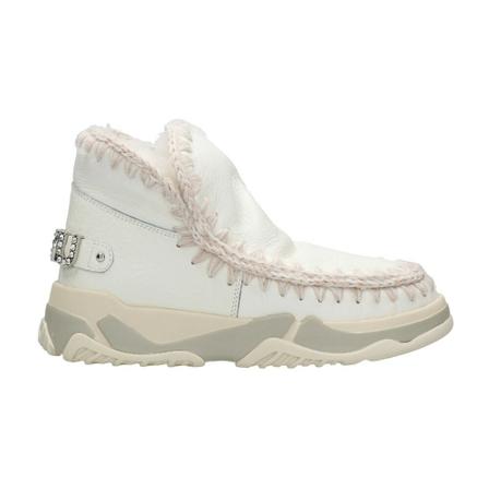 Mou, Eskimo Trainer Logo Rhinestone Biały, Kobieta, Rozmiar: 40 EU