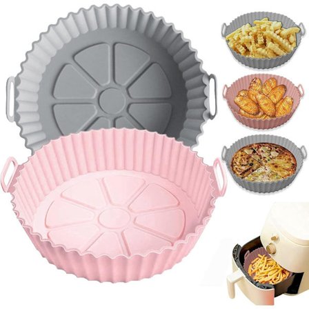 Airfryer Tillbehör - Airfryer Korg - Bakplåtspapper Alternativ - 20cm - Airfryer Silikonformar - Airfryer Bakplåtspapper Silikon - BPA Fri