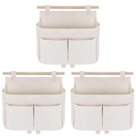 3 ripustettavan kangassäilytyspussin pakkaus helpolla asennusjärjestelmällä, monikäyttöiset järjestäjät kotikäyttöön, hengittävä kangas