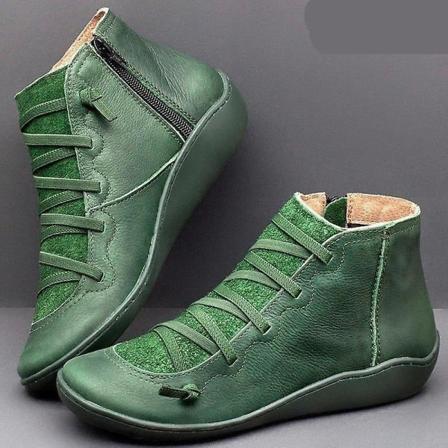 Kvinnor vinter snö korsbundna stövlar Green 38