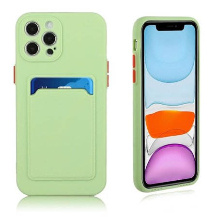 iPhone 12 Pro Max skal med korthållare - Grön