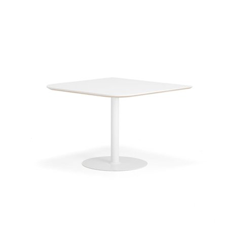 Table METRIC, rounded corners, 1000x1000x720 mm, white