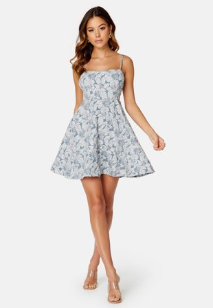 Bubbleroom Occasion Englia Mini Dress Dusty blue Klær