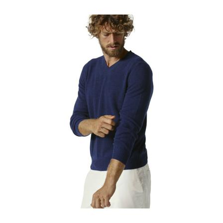 Fedeli V-neck Strik Blå, Herre Strik