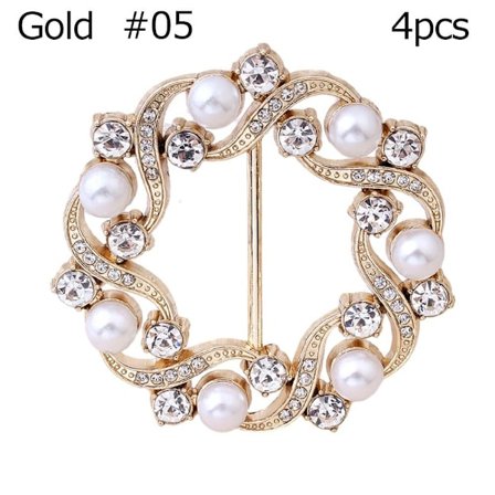 4st Scarf Spänne Scarf Ring GULD #05 #05