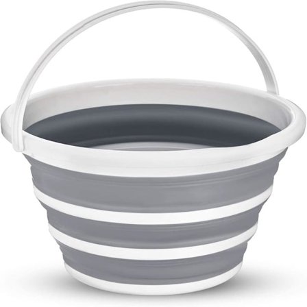 Hopfällbar hink – Stor 10L kapacitet, robust hopfällbar silikonvattenhink med bekvämt handtag