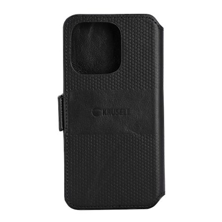 Premium iPhone 14 Pro Max Leather Phone Wallet / Black - SWEDISH DESIGN - REAL LEATHER